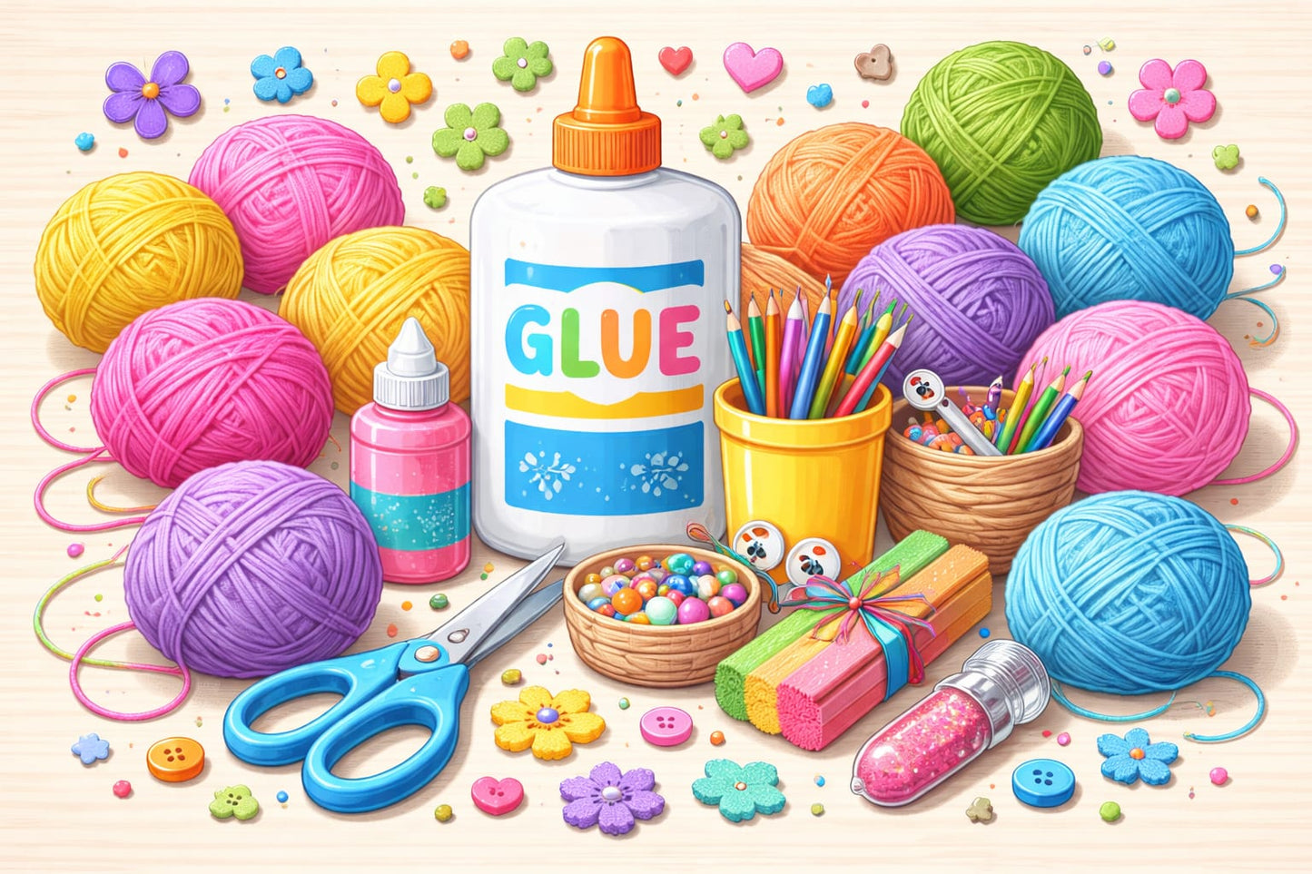 Premium Yarn Art Craft Kit – DIY Texture Painting & Weaving Set for Kids – Fun & Easy Creative Activity for Boys & Girls