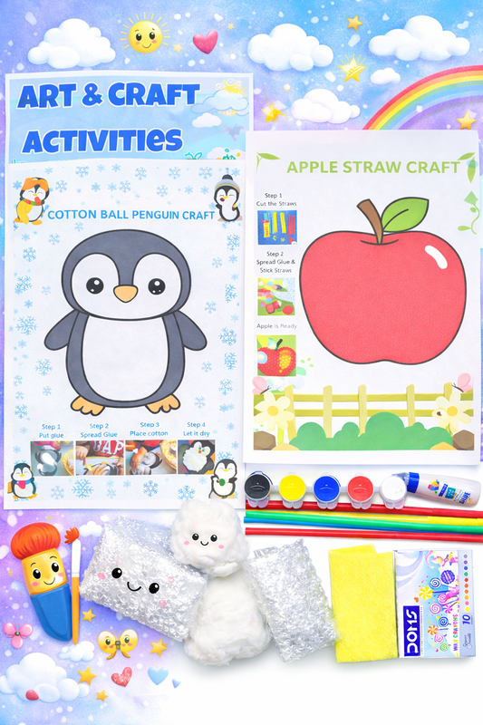 Ultimate 6-in-1 DIY Art & Craft Activity Box – Creative Learning Kit for Kids with Paints, Crayons, and Multi-Craft Materials