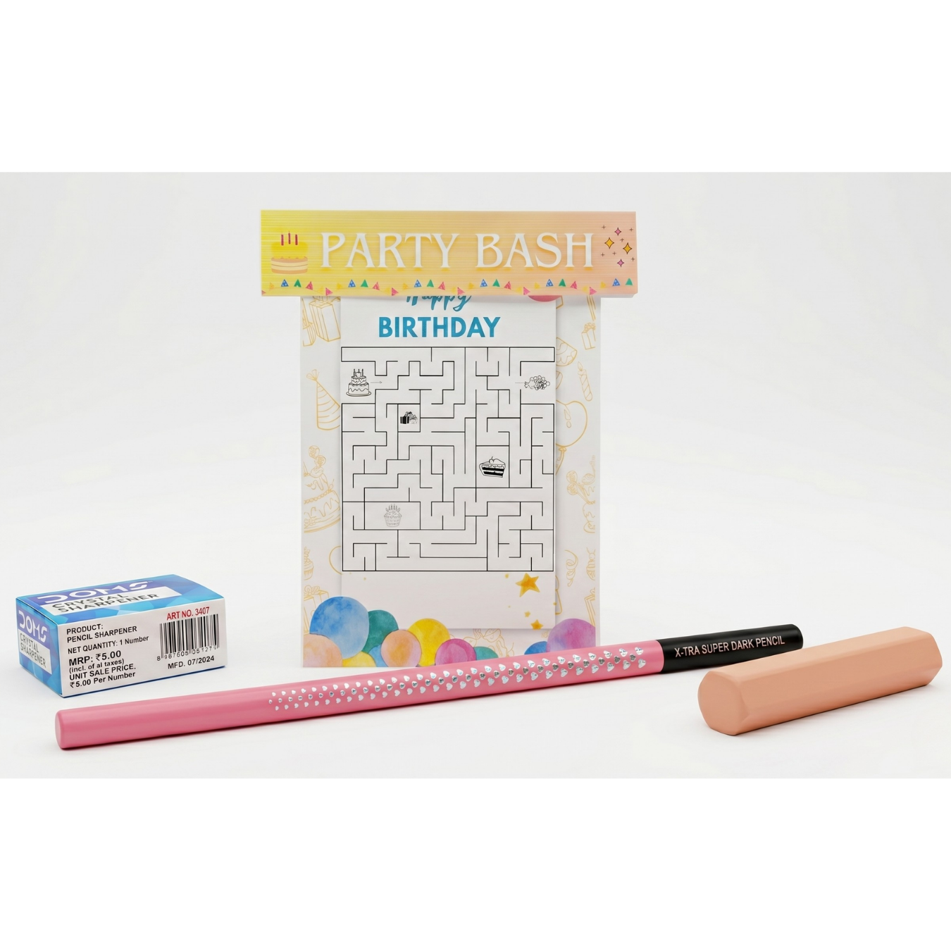 Party Bash! Birthday Maze Activity Set – Fun Return Gift for Kids (Ages 5+) | Pack of 10