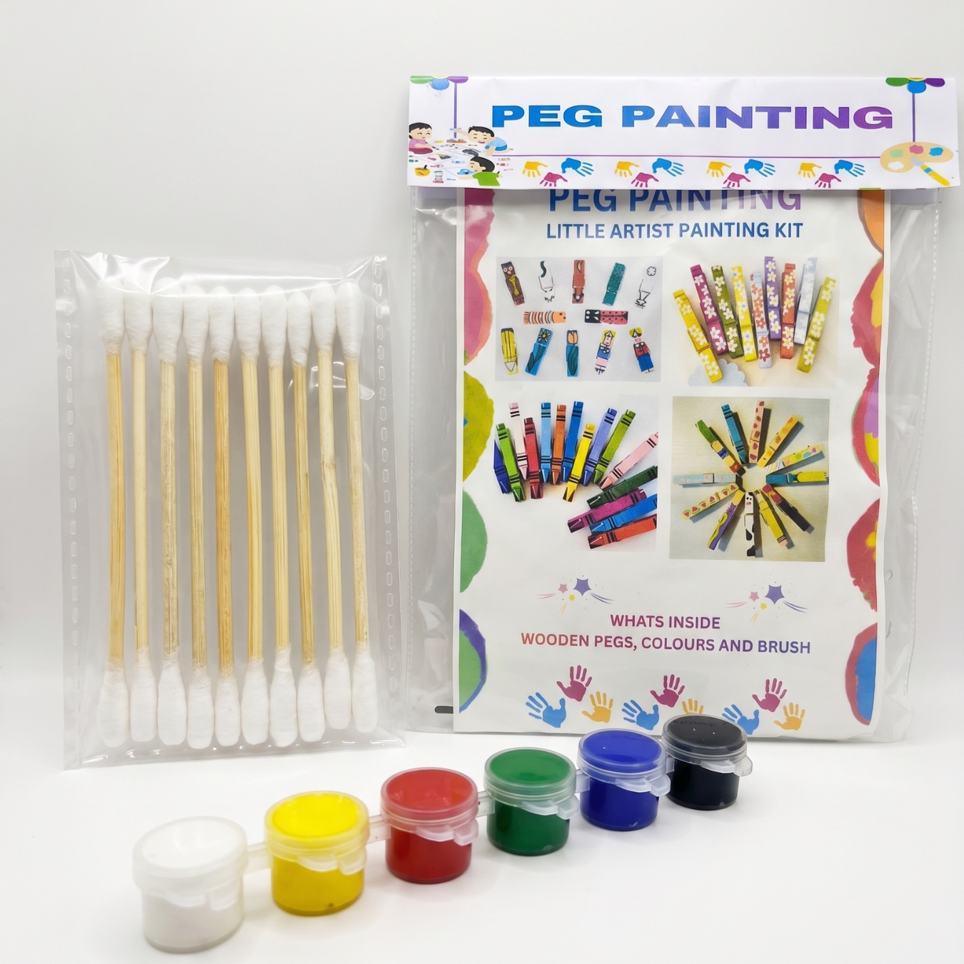 Little Artist DIY Peg Painting Kit – Creative Wooden Craft Set