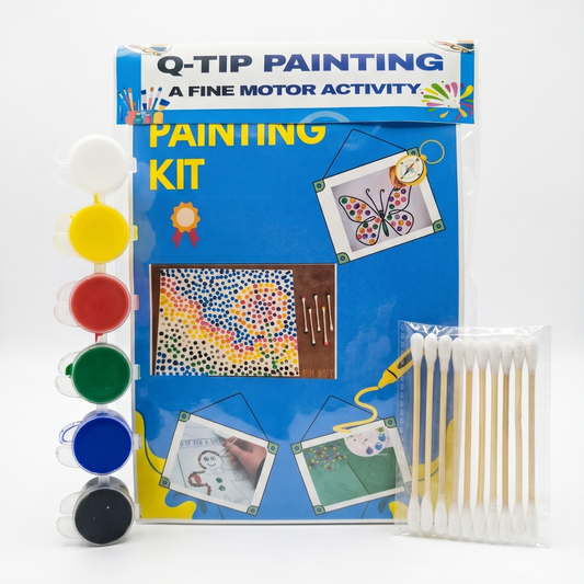 Q-Tip Painting Kit – Creative Dot Art Set for Toddlers & Kids (Includes Liquid Colors & Cotton Buds)