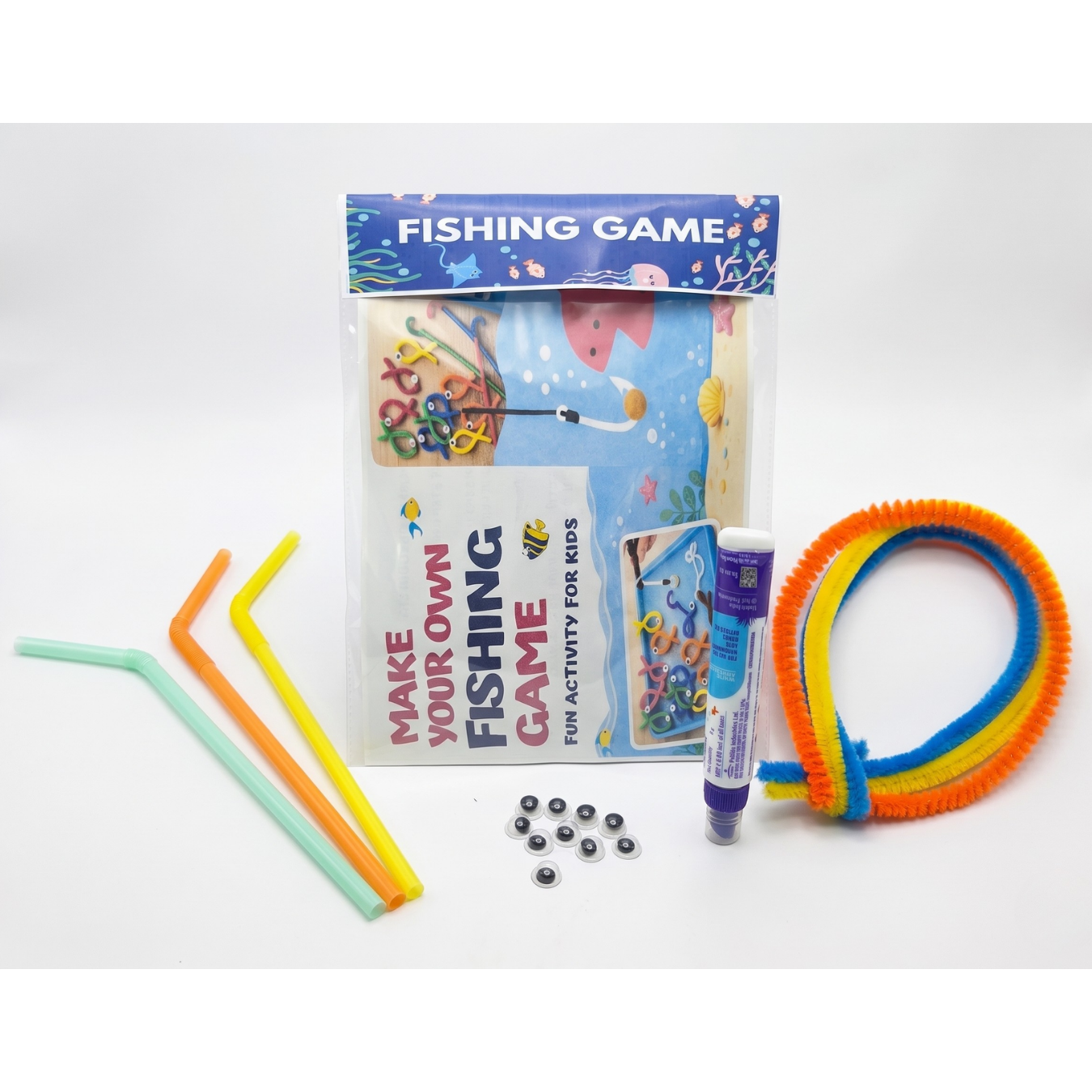 DIY Fishing Game Kit – Creative Pipe Cleaner Craft & Sensory Play Set for Toddlers & Kids