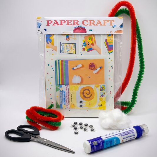 DIY Paper Craft Kit for Kids – 5-in-1 Creative Activity Set (Butterfly, Caterpillar, Snail & More) – Perfect Birthday Return Gift