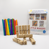 Little Makers: 5-in-1 STEM Engineering Kit – DIY Building Set with Wooden Pegs & Colorful Ice Cream Sticks