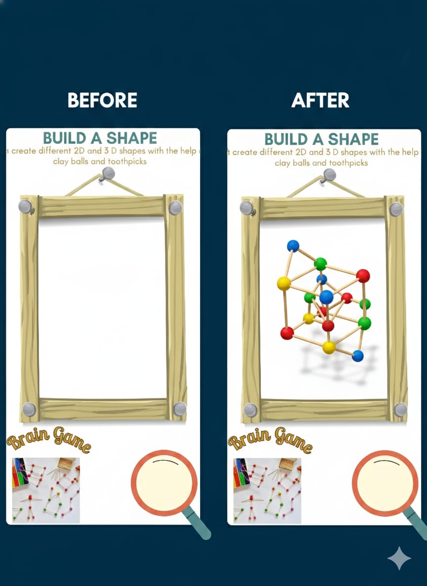 CutyKids Shapes & Numbers DIY Craft Kit – 8-in-1 Educational Activity Box for Toddlers & Kids (Ages 3+)