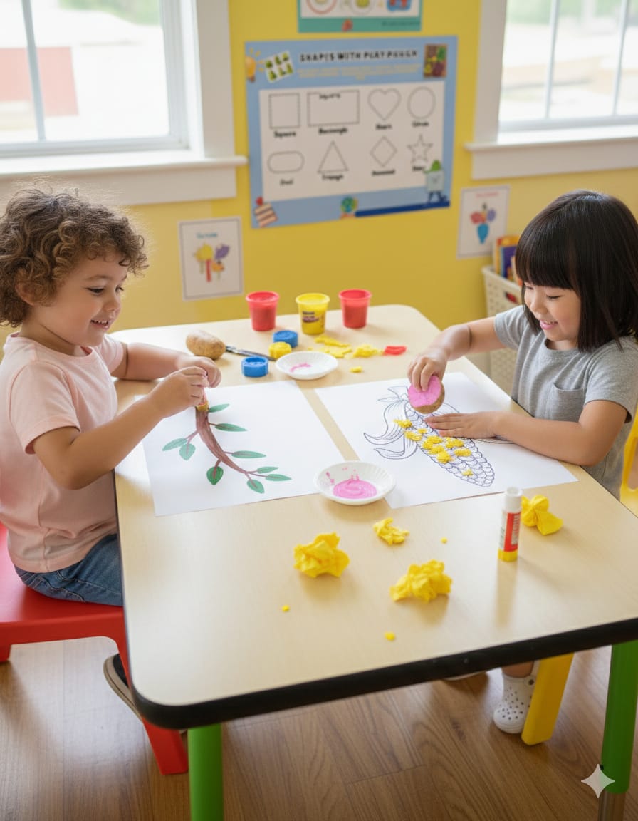 Cuty Kids Vegetable Garden DIY Craft Kit – 5-in-1 Sensory Art & Painting Set for Toddlers & Kids (Perfect Birthday & Return Gift)