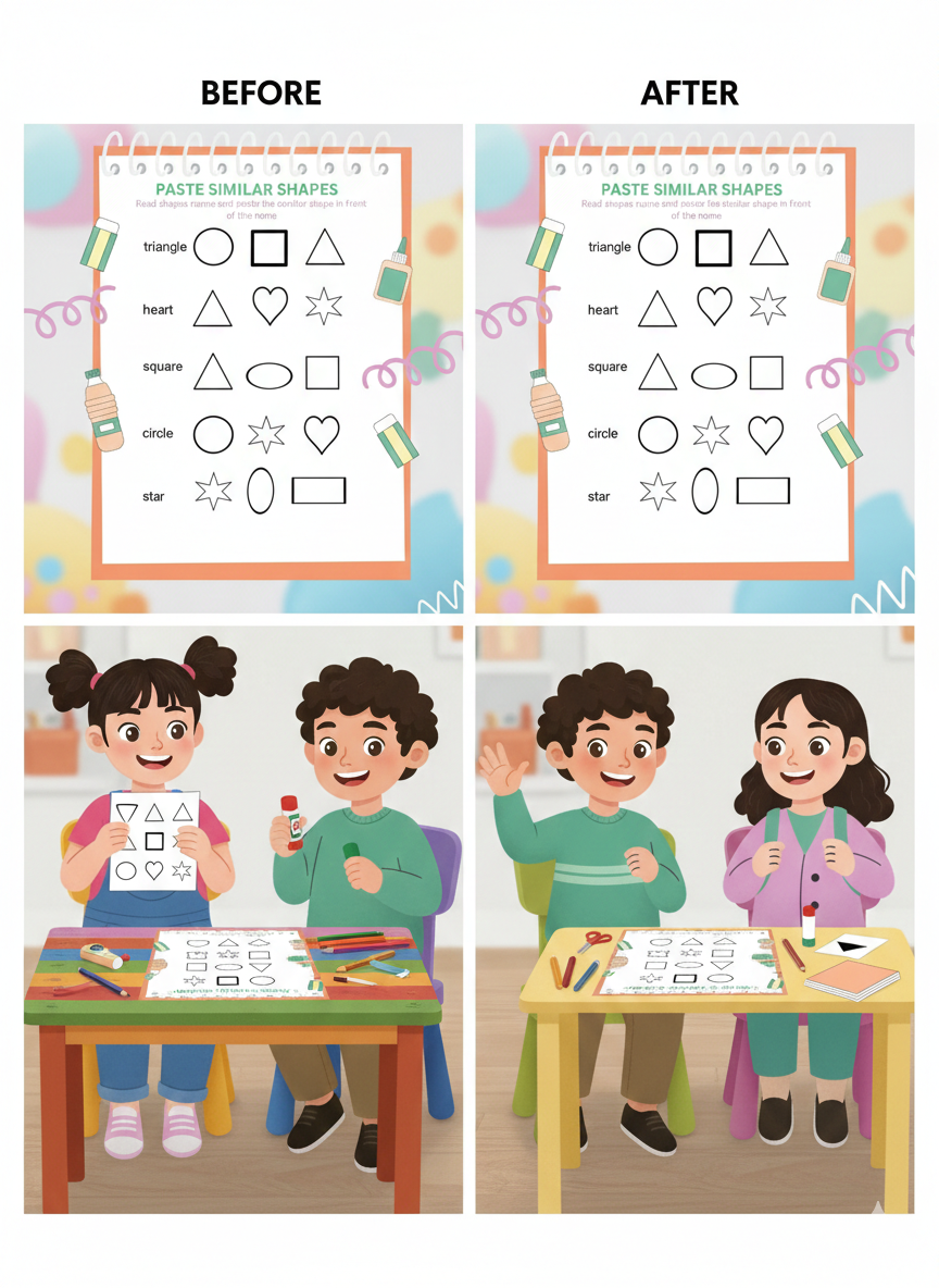 CutyKids Shapes & Numbers DIY Craft Kit – 8-in-1 Educational Activity Box for Toddlers & Kids (Ages 3+)