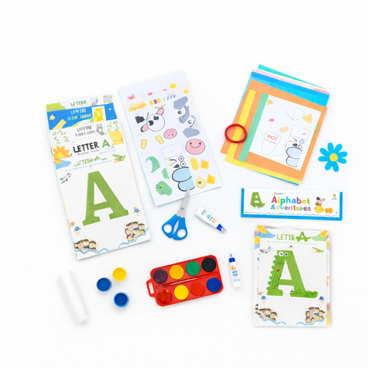 Cuty Kids Alphabet Craft Adventure Kit – DIY Cut & Paste Learning Set for Preschoolers (Complete Activity Box)