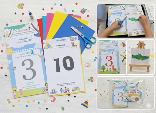 Cuty Kids Super Numbers Craft Kit – DIY Early Learning Activity Set for Preschoolers (Numbers 1-10)