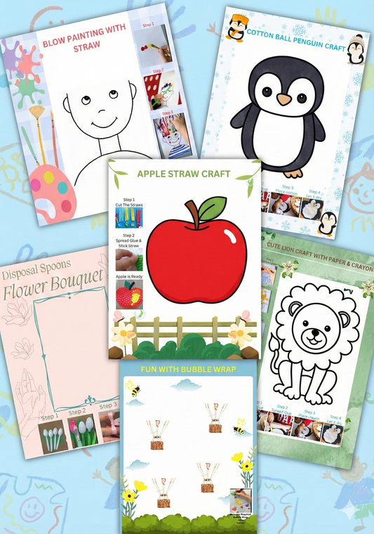 CutyKids Ultimate 6-in-1 DIY Art & Craft Activity Box – Creative Learning Kit for Kids with Paints, Crayons, and Multi-Craft Materials