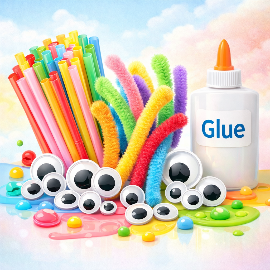 Cutykids DIY Fishing Game Kit – Creative Pipe Cleaner Craft & Sensory Play Set for Toddlers & Kids